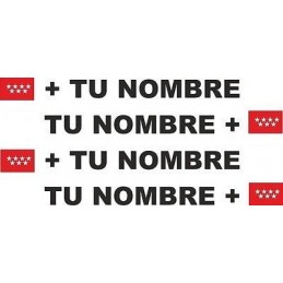 Bandera Madrid a espejo más tu nombre