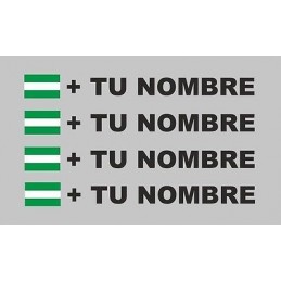 Bandera Andalucía mas tu nombre 