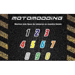 Dorsales de moto personalizables del 0 al 99 dorsal