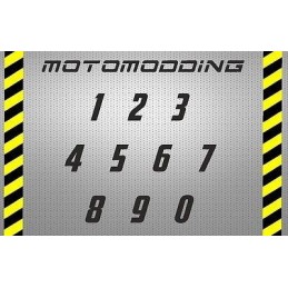 Dorsales de moto personalizables del 0 al 99 dorsal