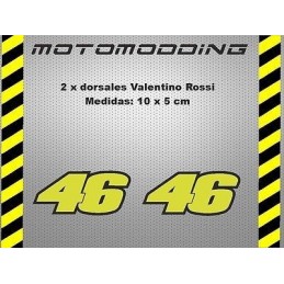 Pegatinas 46 Valentino Rossi dorsales