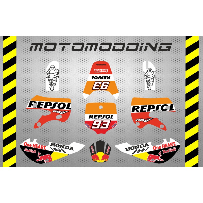 Kit pegatinas malcor racer repsol Marc Marquez