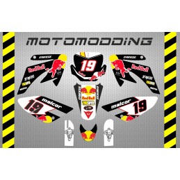 Kit pegatinas malcor racer red bull HONDA CRF70