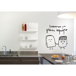 Vinilo decorativo Mr wonderful hacemos un gran equipo.