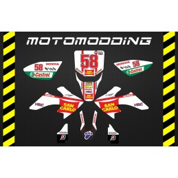Kit pegatinas crf50 San Carlo réplica