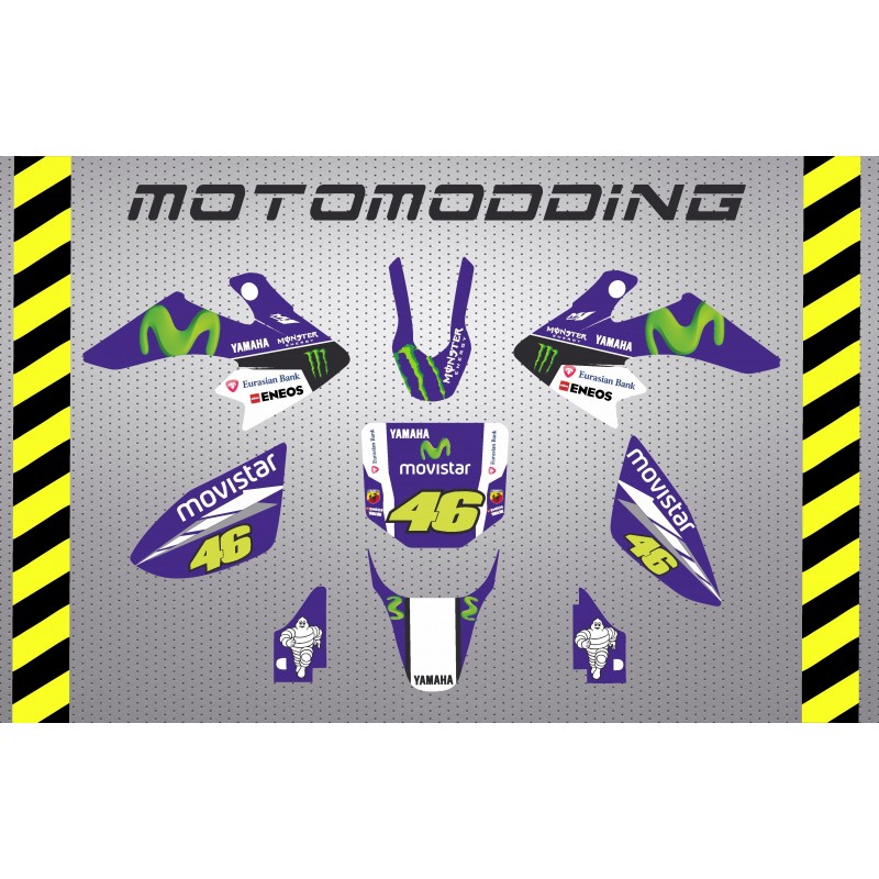 Kit pegatinas crf50 yamaha Valentino Rossi réplica