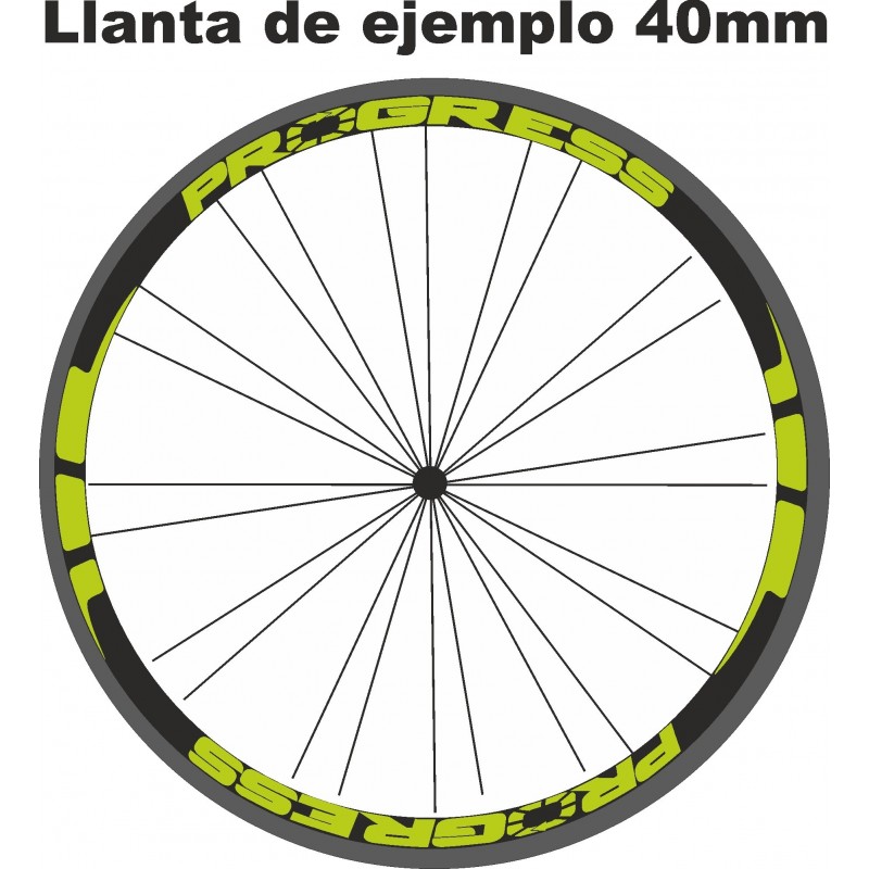 Pegatinas para llantas Progress Flúor