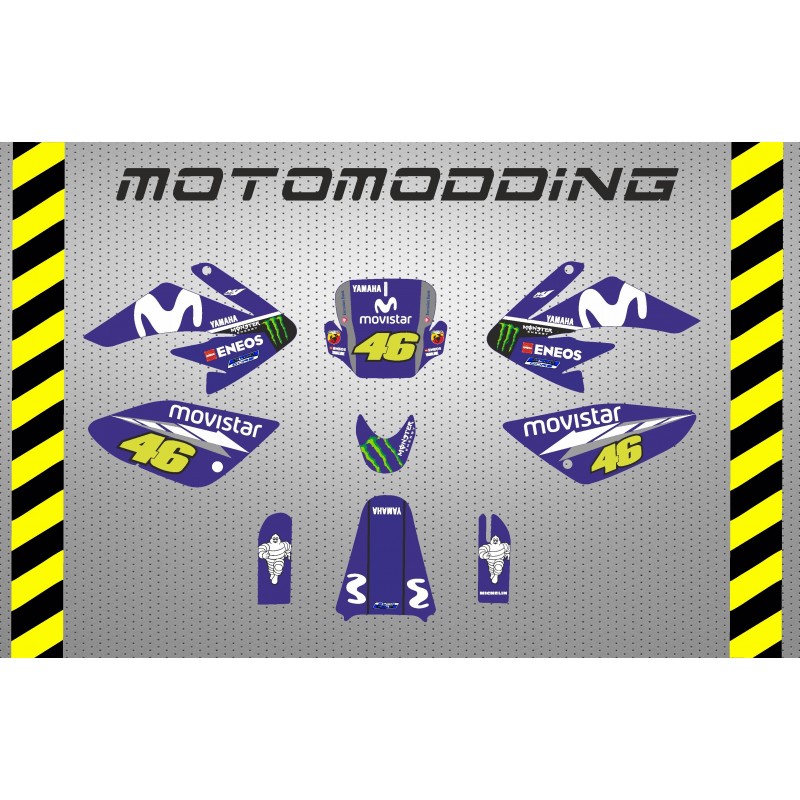 Kit pegatinas malcor racer yamaha réplica Rossi 2018