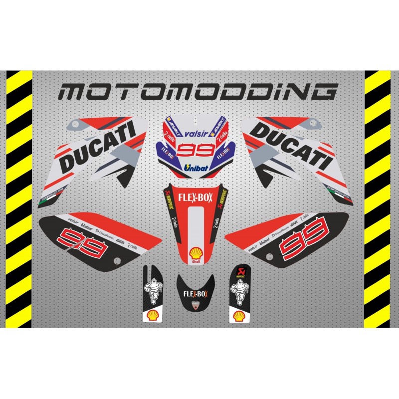 Kit pegatinas malcor racer ducati réplica  Jorge Lorenzo 2018
