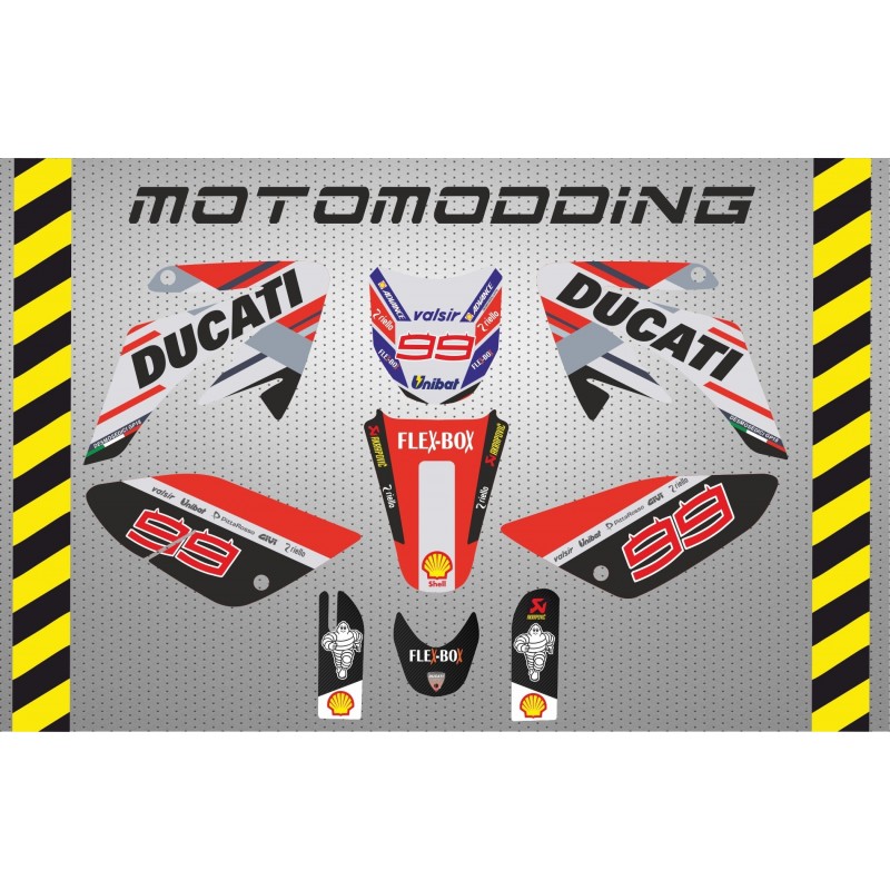Kit pegatinas  IMR  SUPERCORSE réplica ducati 2018 Jorge Lorenzo