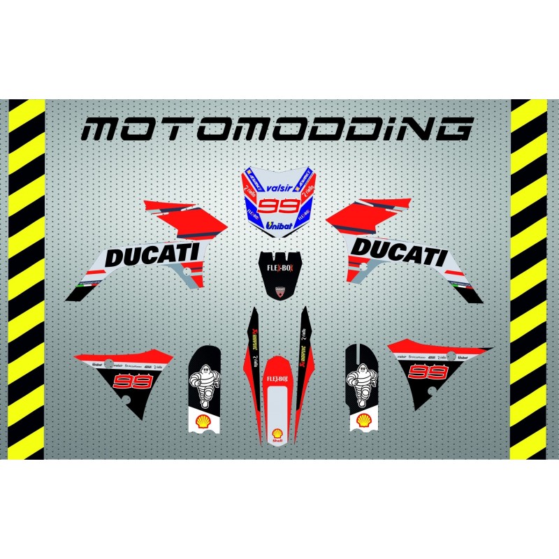 Kit pegatinas  Malcor super racer réplica ducati 2018 Jorge Lorenzo
