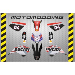 Kit pegatinas pitbike ycf 125 ducati 2018 réplica Andrea Dovicioso