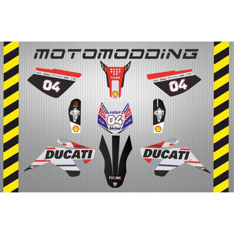 Kit pegatinas pitbike ycf 125 ducati 2018 réplica Andrea Dovicioso