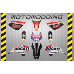 Kit pegatinas pitbike ycf 125 ducati 2018 réplica Jorge Lorenzo