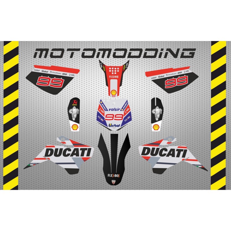 Kit pegatinas pitbike ycf 125 ducati 2018 réplica Jorge Lorenzo