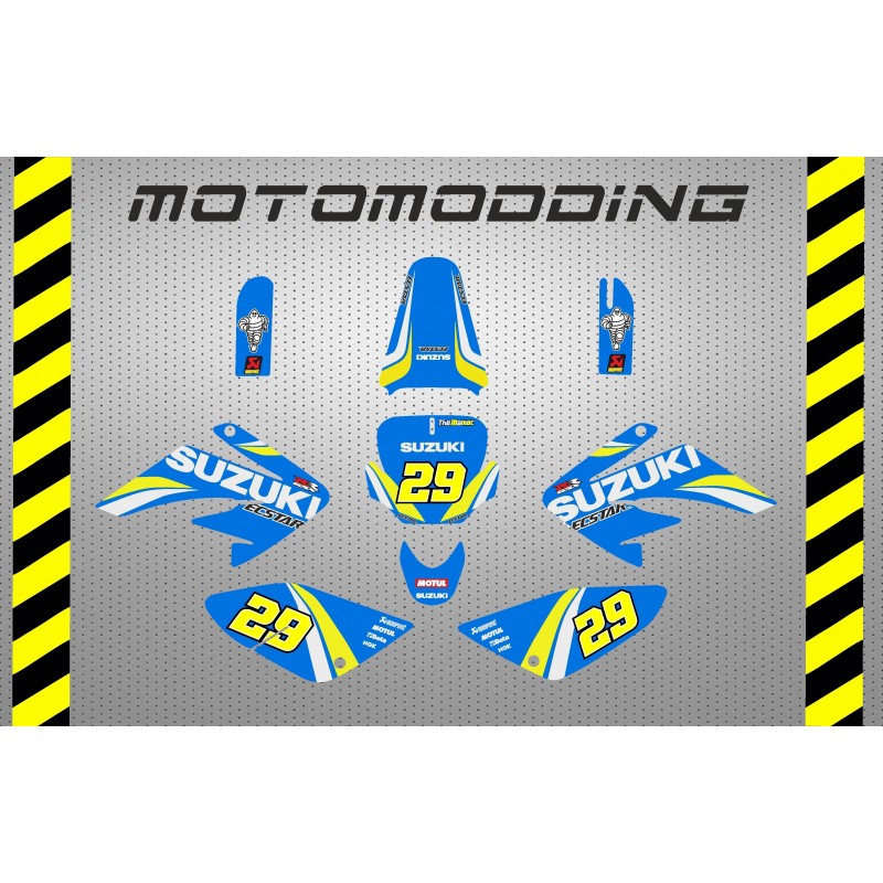 Adhesivos malcor racer suzuki 2018