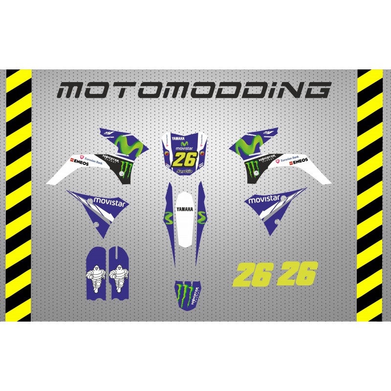 Kit pegatinas  Malcor super racer réplica Valentino Rossi