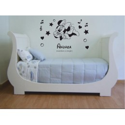 Vinilo decorativo Minnie Mouse  y nombre personalizado