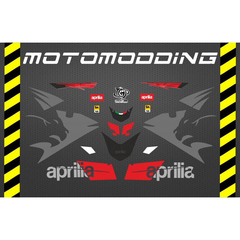 Adhesivos aprilia rs 125 2006 afilada modelo blanco