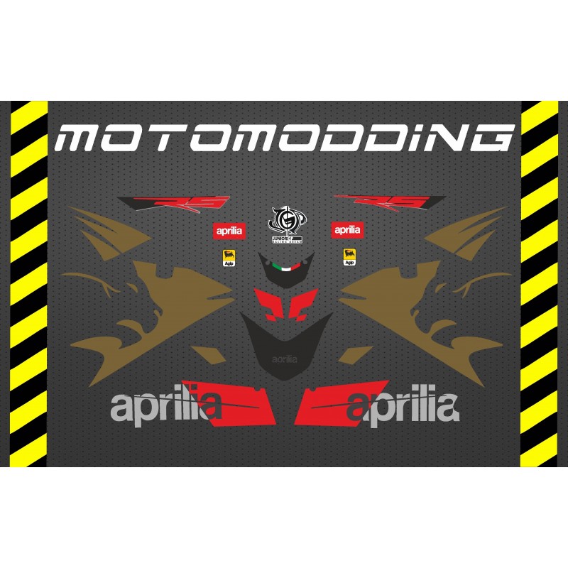 Adhesivos aprilia rs 125 2006 afilada modelo negro