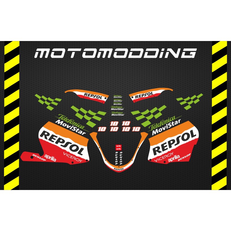 Pegatinas aprilia rs 125 réplica Fonsi Nieto