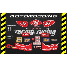 Pegatias aprilia rs 125 Tetsuya Harada réplica 1998