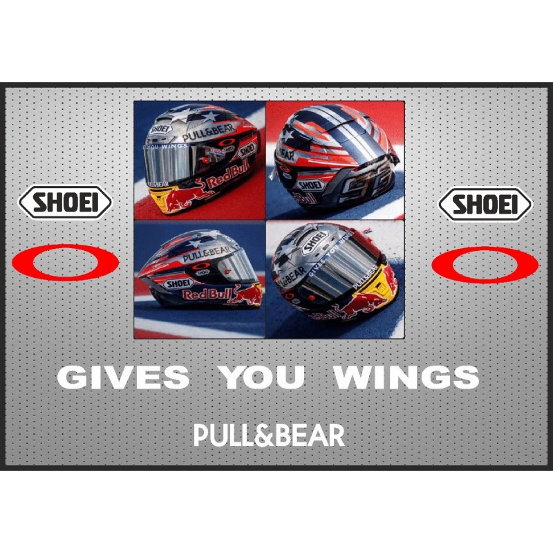 Pegatinas visera casco réplica Marc Marquez