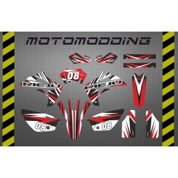 Pegatinas Rieju MRT 50 diseño blanco/rojo