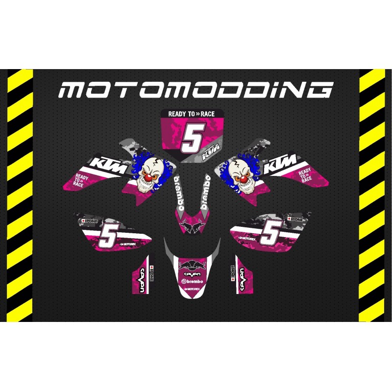 Ktm diseño rosa y negro