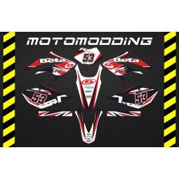 Pegatinas Beta 50RR blanco y rojo