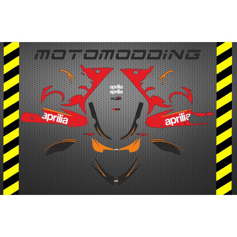 Pegatinas aprilia RS 125 2005 rojo