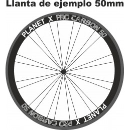Pegatinas PLANET X PRO para llantas  CARBON 50