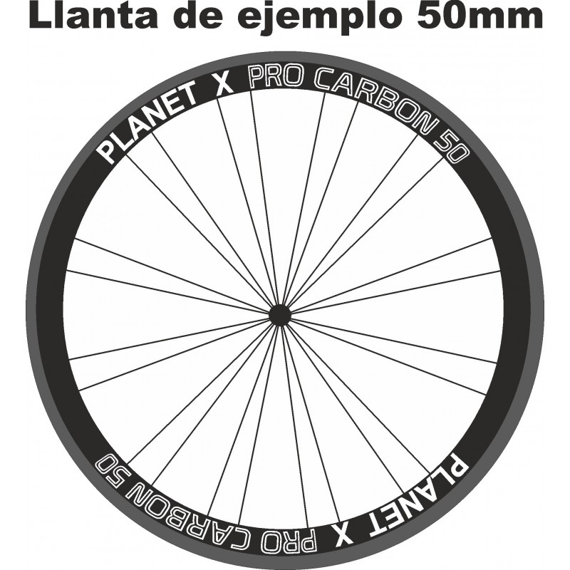 Pegatinas PLANET X PRO para llantas  CARBON 50