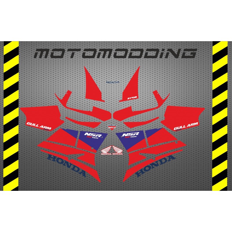 Pegatinas Honda NSR 250 R mc21 modelo blanco
