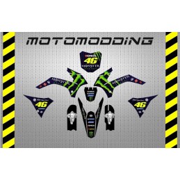 Pegatinas Pit bike Malcor Super Racer diseño Monster