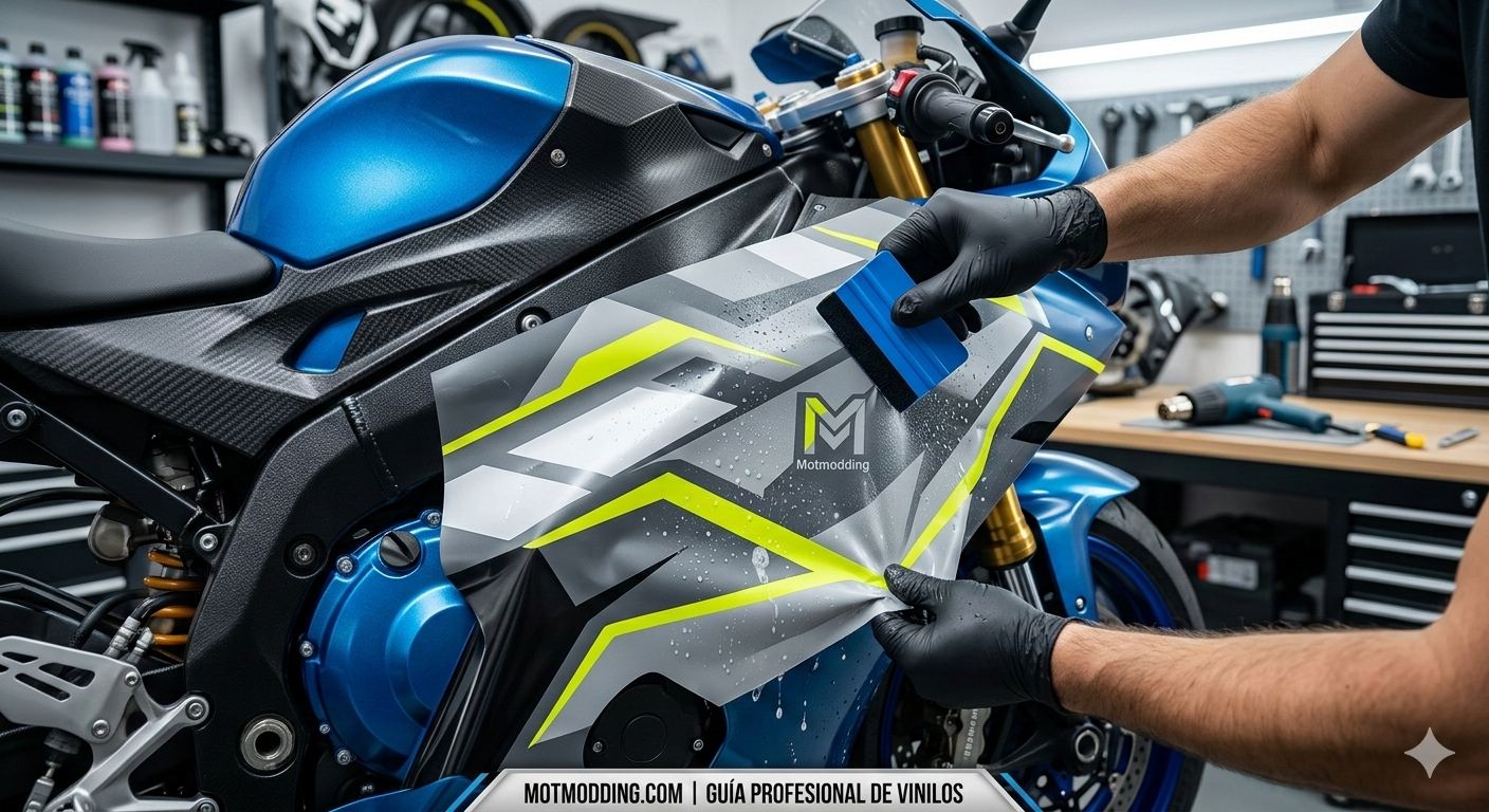 Cómo pegar vinilos en tu moto sin que salgan burbujas.